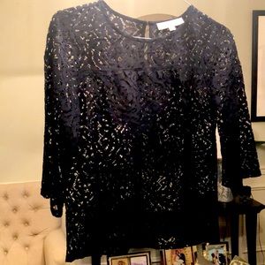 Ann Taylor navy size small blouse